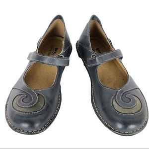 Spring Step Cosmic Blue 38/7.5-8 Leather Mary Jane